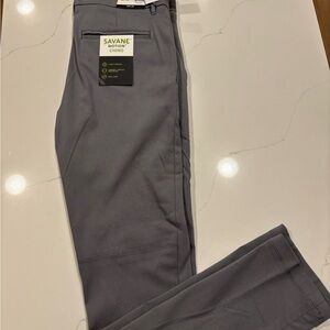 NWT Savane Motion Men's Slate Chino Slim Fit Pants